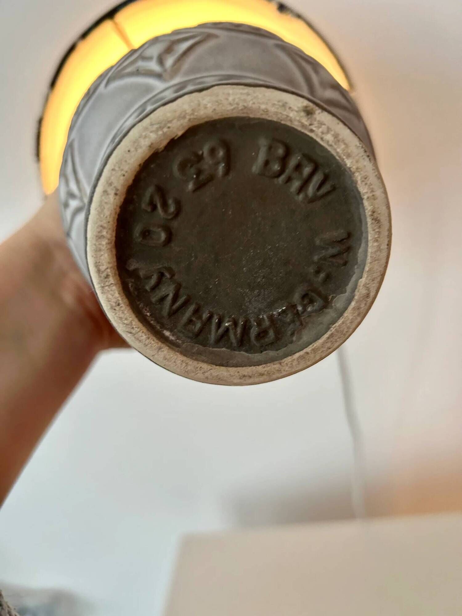 Petite lampe sans fil upcyclée à partir d'un vase vintage Bodo Mans
