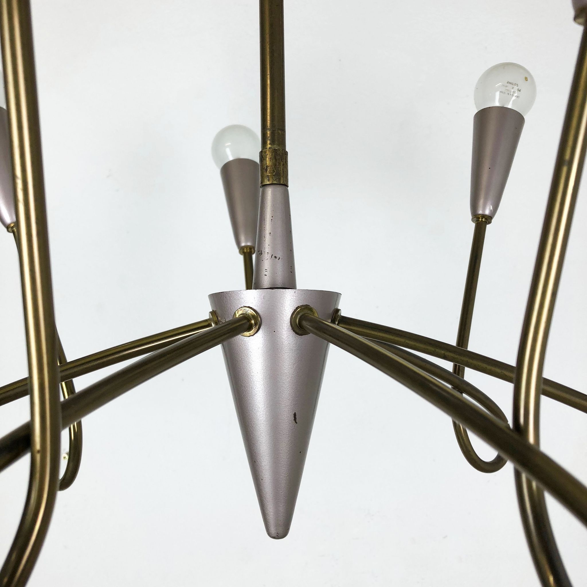 Hanging chandelier, italy 1950
