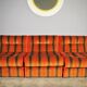 Striped armchairs, 1970s, set of 3