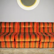 Striped armchairs, 1970s, set of 3