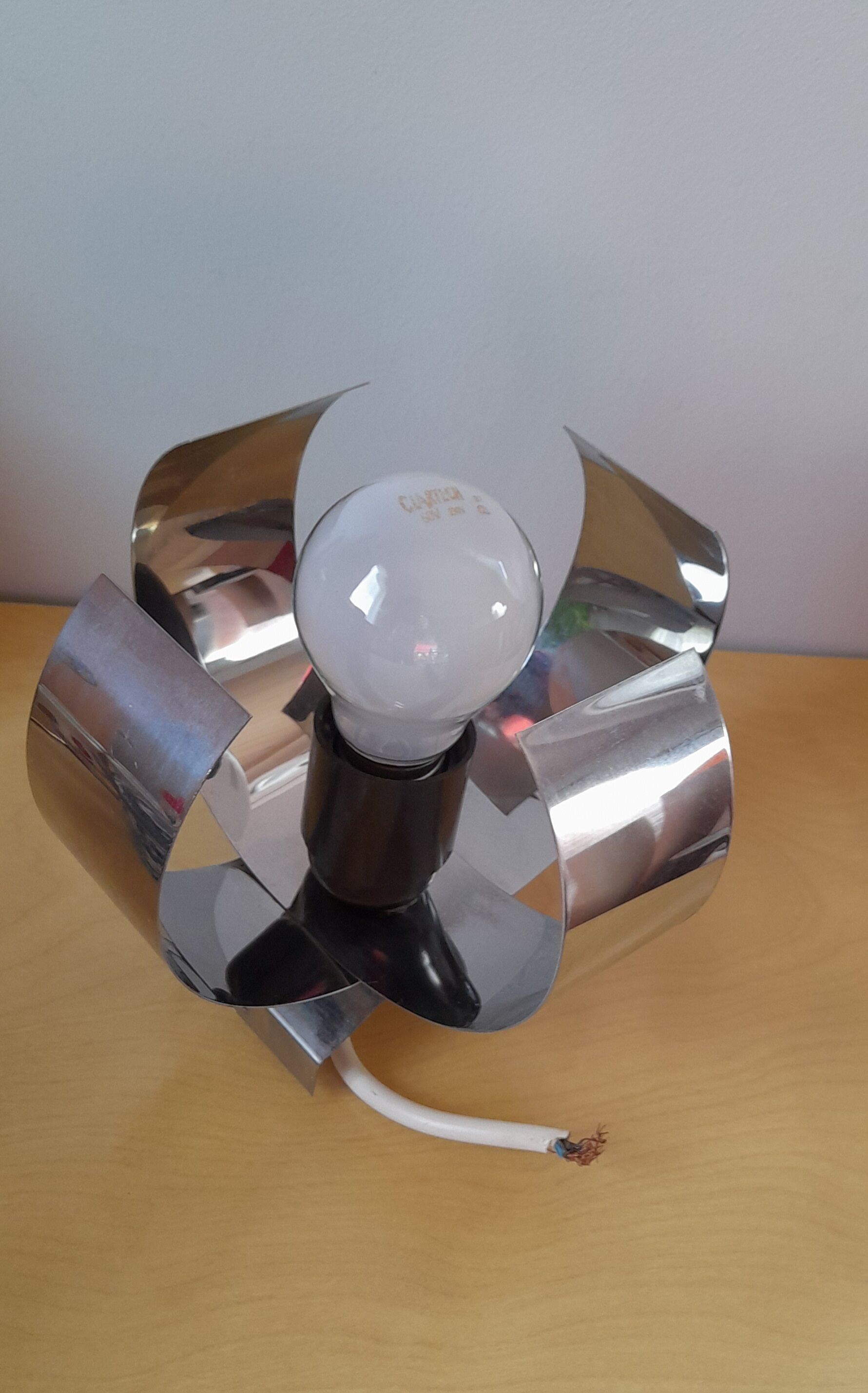 Lamp space age aluminum 70s