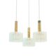 Mid-Century Modern Murano Ice Glass Triple Pendant Light from Doria, 1960s