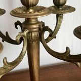 Chandelier five brass fires