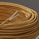 Bronze lamp, new 2M fabric cable, jute lampshade