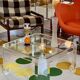 Marc Micoud Plexiglas and glass coffee table
