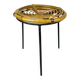 Vintage bamboo and metal stool, Italy, 1950s