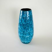 Blue ceramic vase, German design, 1960s, made in Germany