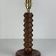 French modernist wood turned mushroom cocoon table lamp, 1950s
