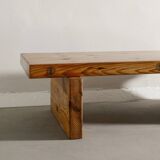 Vintage Swedish Mid Century Wooden Pine Bench by Roland Wilhelmsson, 1970s