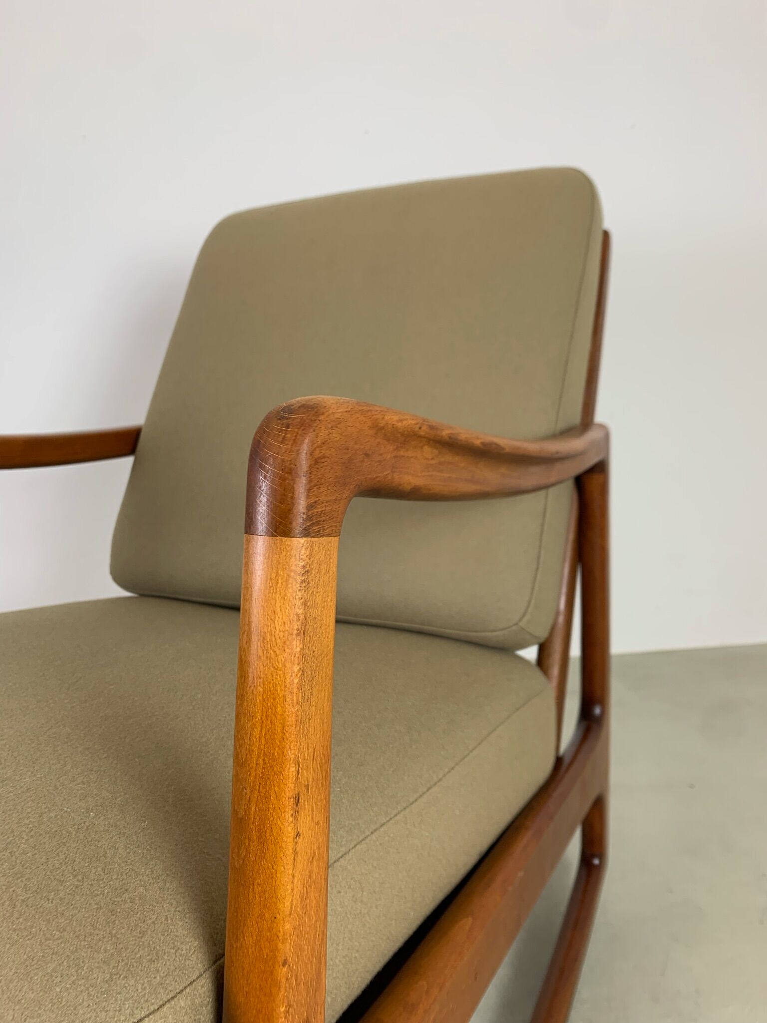 Rocking chair model 166 "senator" by Ole Wanscher for France and Daverkosen, Denmark, 1960s