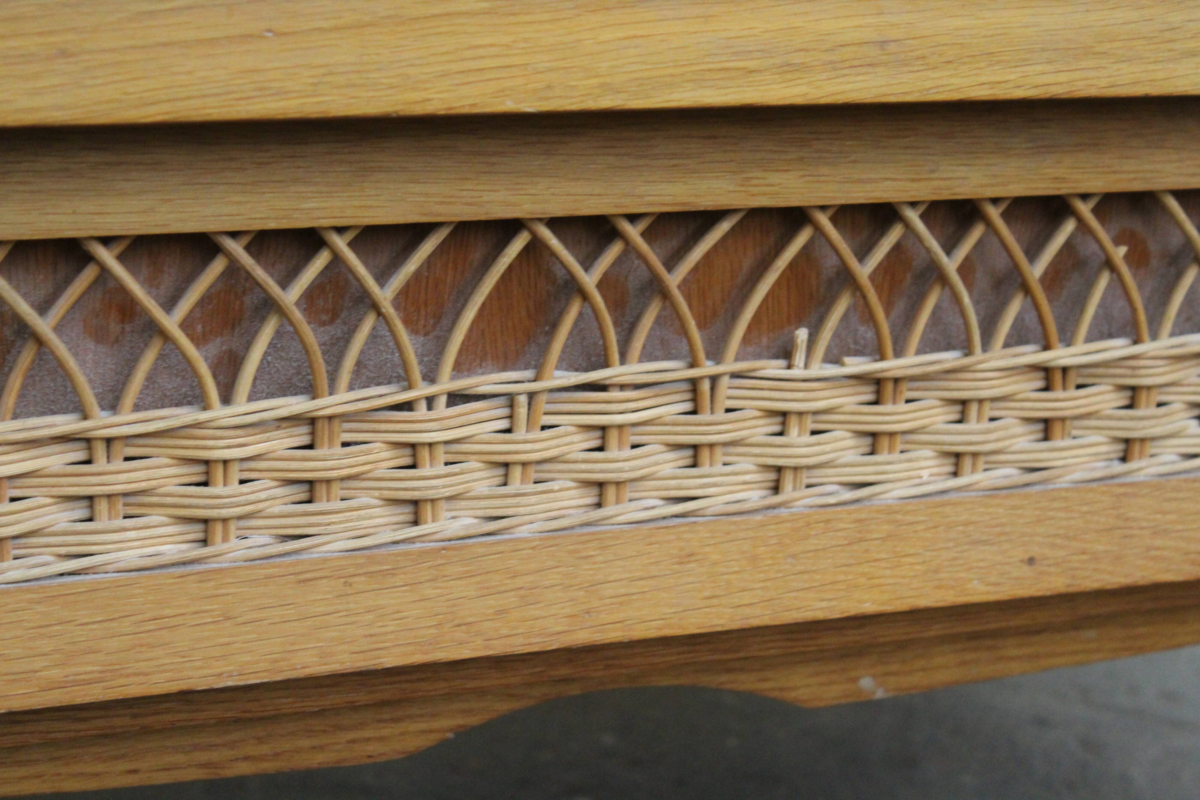 Vintage rattan dresser