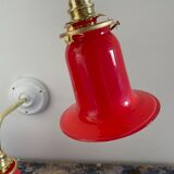 Pair of art deco wall lamps electrified to nine