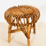 Rattan stool by Franco Albini for Vittorio Bonacina, Italy 60s