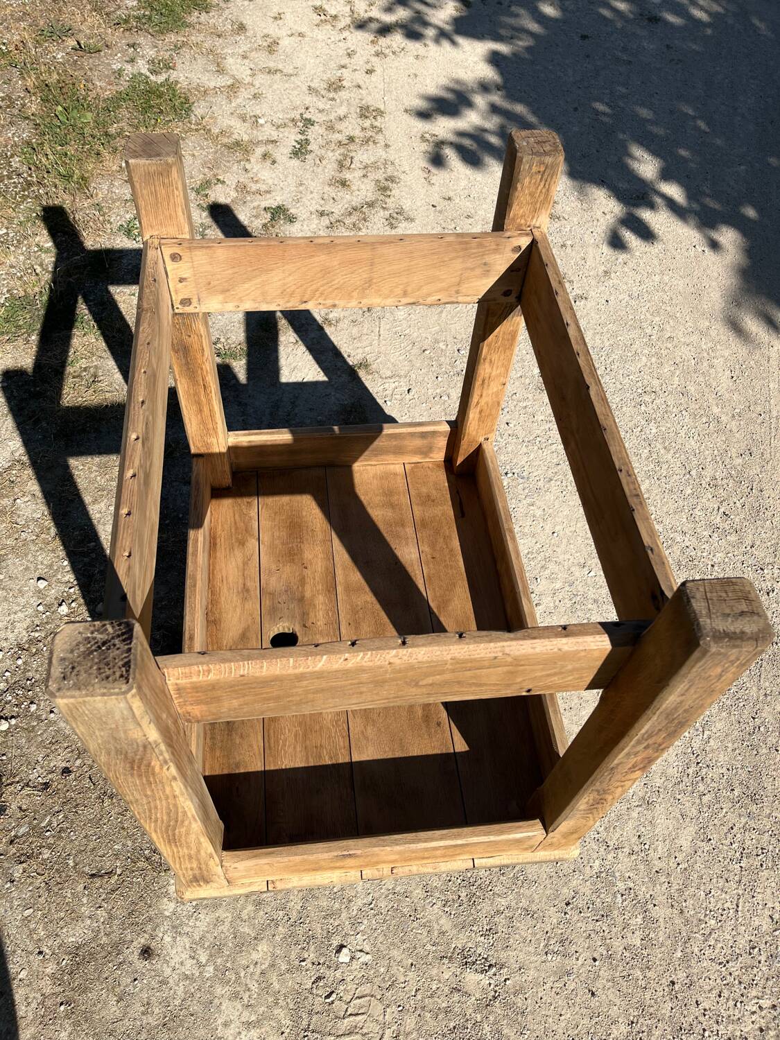 Small workbench made of solid oak