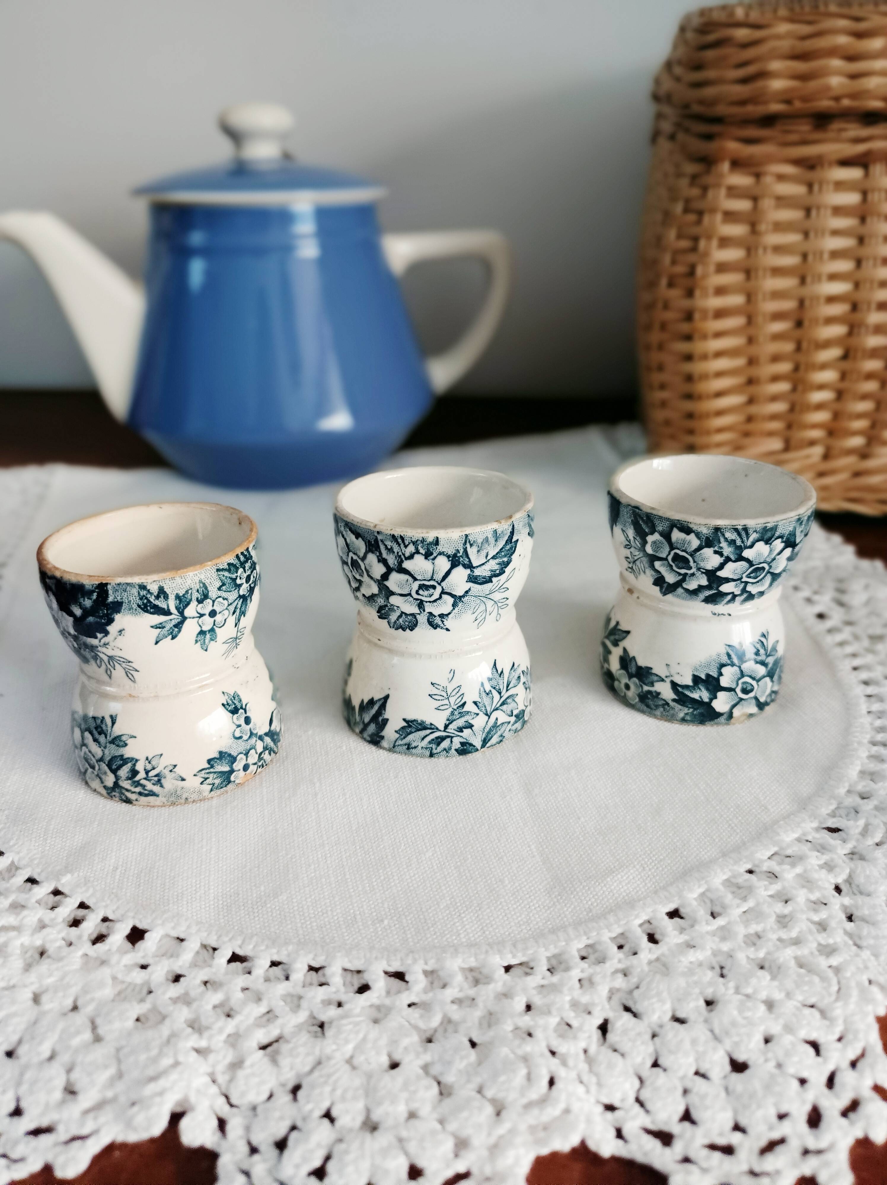 Lot de 3 coquetiers Marie Louise, St-amand