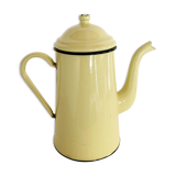Vintage yellow and black enamelled coffee maker