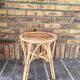Spiral stool in bamboo rattan in the style of Jean Royère.