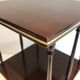 Rotating Table with Two Mahogany and Brass Platforms with Turned Columns.