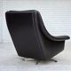 1960s, Danish highback swivel armchair by Aage Christensen, leather.