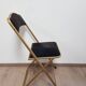 Set of 4 opera theater folding chairs from the 70s two-tone velvet brass
