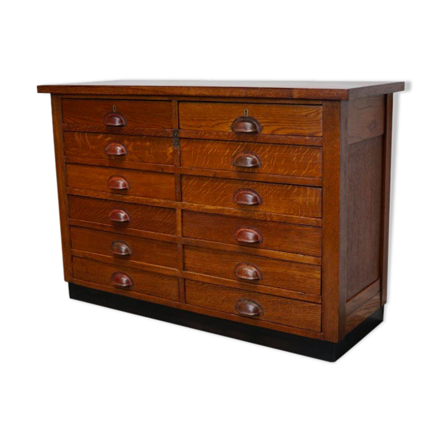 Dutch apothecary furniture in oak mid-twentieth century