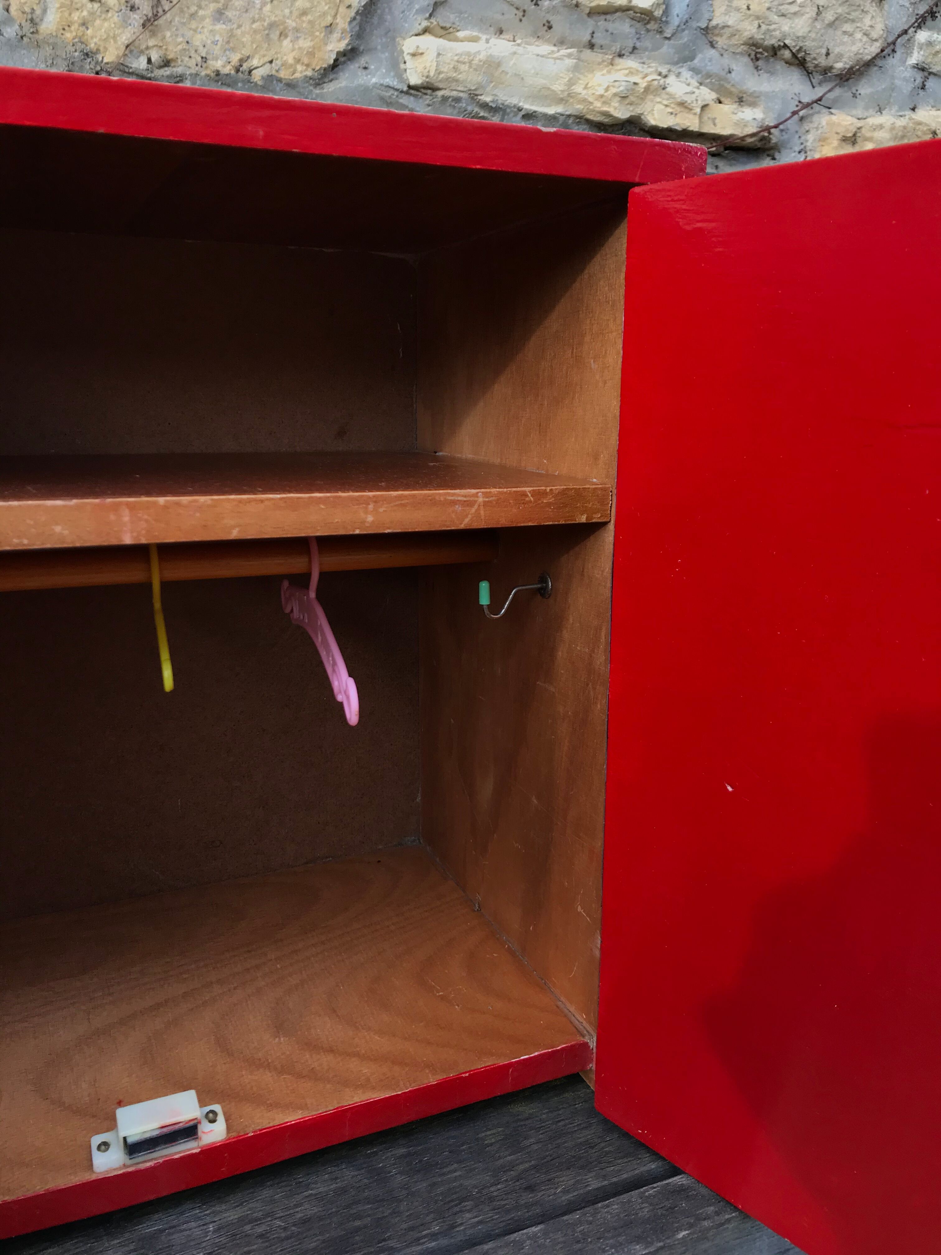 Doll clothes cabinet- Vintage toy