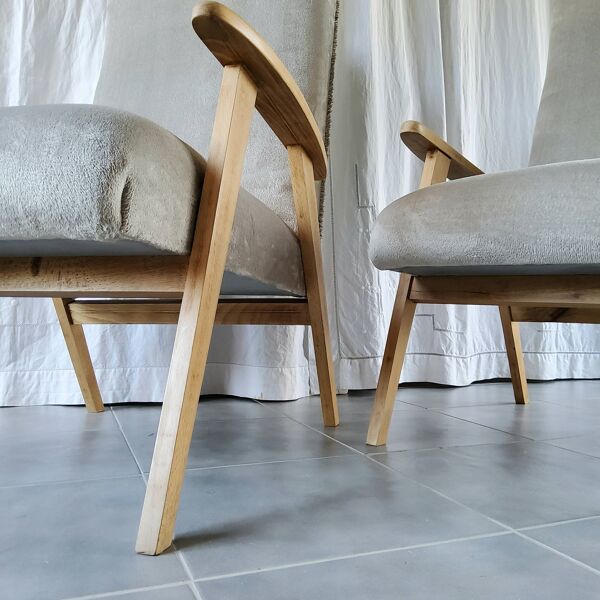 Paire de fauteuils scandinaves