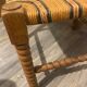 Vintage Art Deco Bobbin Wood and Straw Corner Chair, 1930s