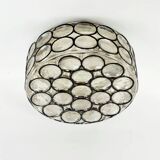 Large Mid-Century Modern Glass Ceiling Light from Limburg, Germany, 1970s