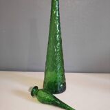 Italian green empale carafe with flame cap