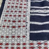 Traditional blue Berber blue kilim rug handmade - 180x105cm