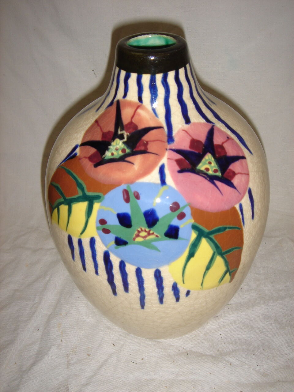 Pair of Louis Dage Art Deco vases circa 1930s