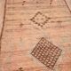 Vintage Moroccan Runner Rug 124 x 256 cm, Berber Wool Rug, Handmade Rug
