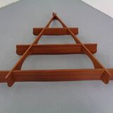 Mid-Century Triangular Teak Wall Shelf, Germany, 1960s