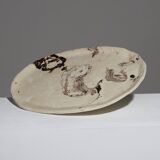 Glazed ceramic serving dish