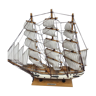 Rare wooden and fabric frigate