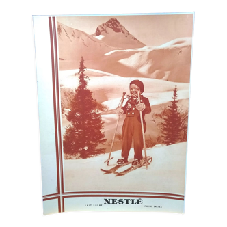 A Nestlé colour advertisement from a magazine of the 30s year