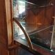 Vintage Globe Wernicke drinks buffet, modular mahogany bar cabinet, 1960s display case.