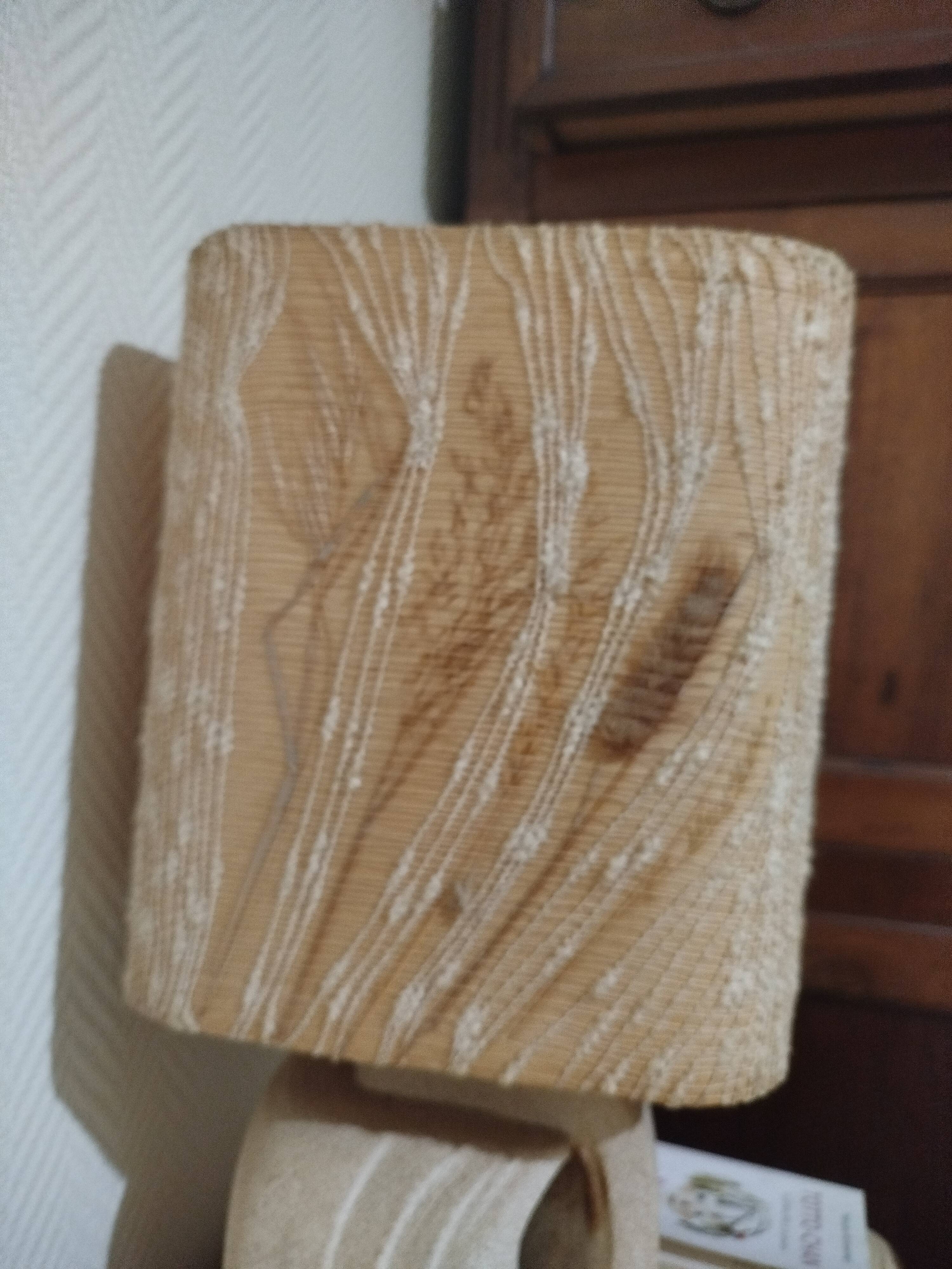 Brutalist lamp in carved stone by Albert Tormos.