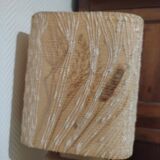 Brutalist lamp in carved stone by Albert Tormos.