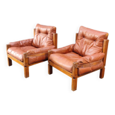 Pair of S15 Pierre Chapo armchairs
