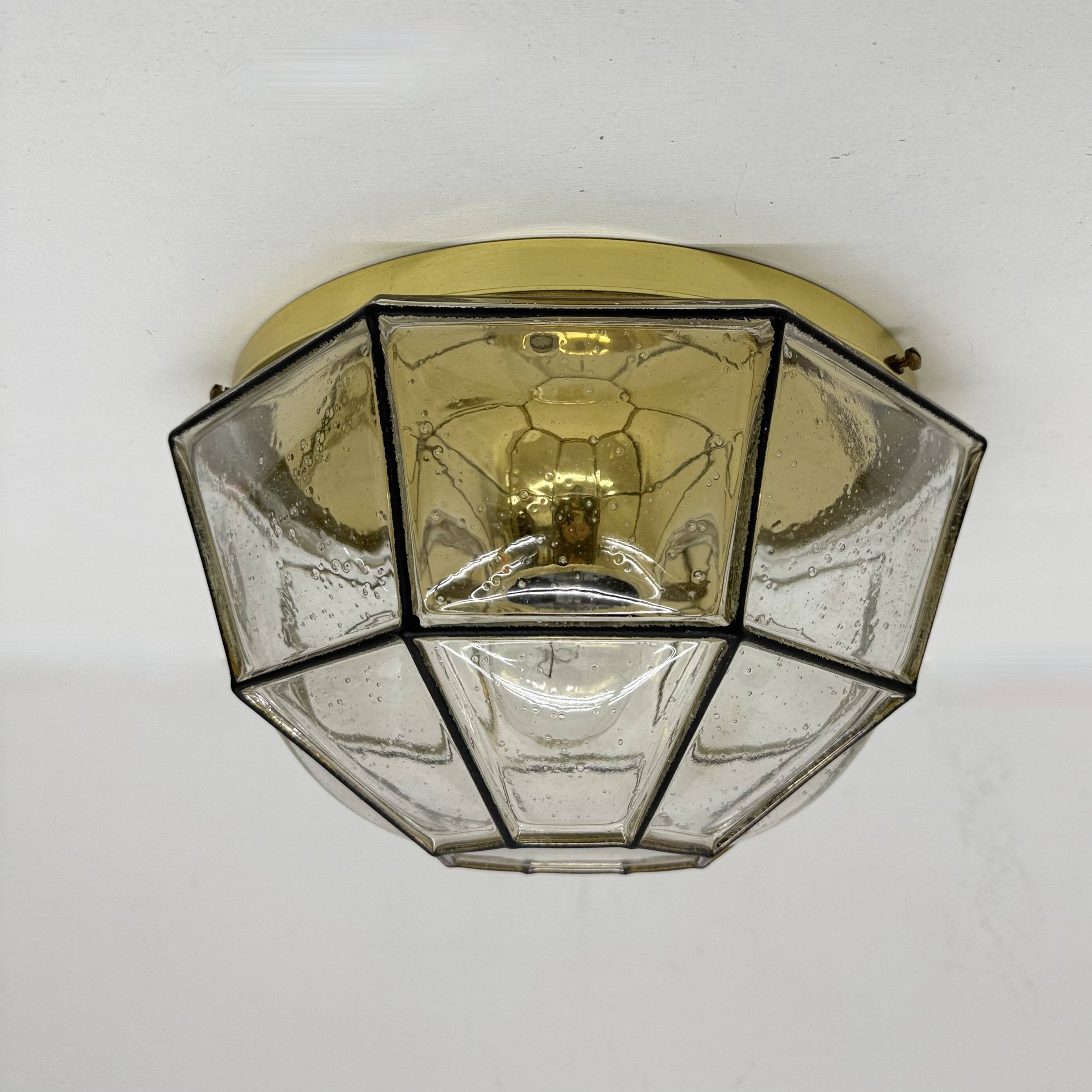 Limburg Glashütte ceiling lamp , 1970s