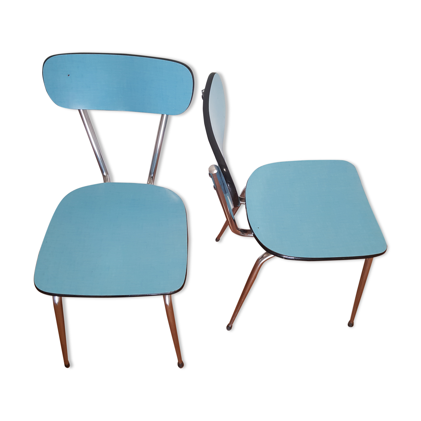 Lot of 2 Peugeot formica chairs