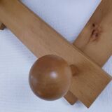 Solid pine crossbar coat rack from the 90s