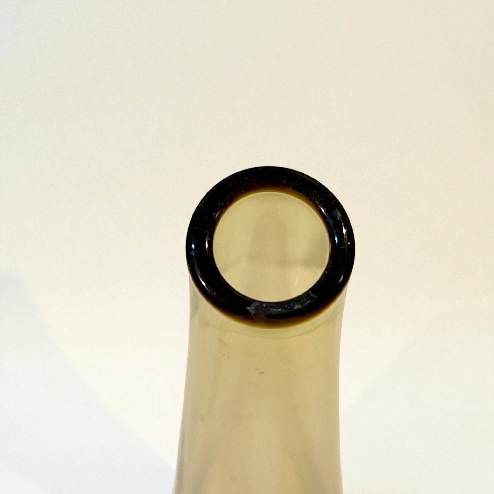 Scandinavian smoked yellow blown glass vase by Lotta Pettersson