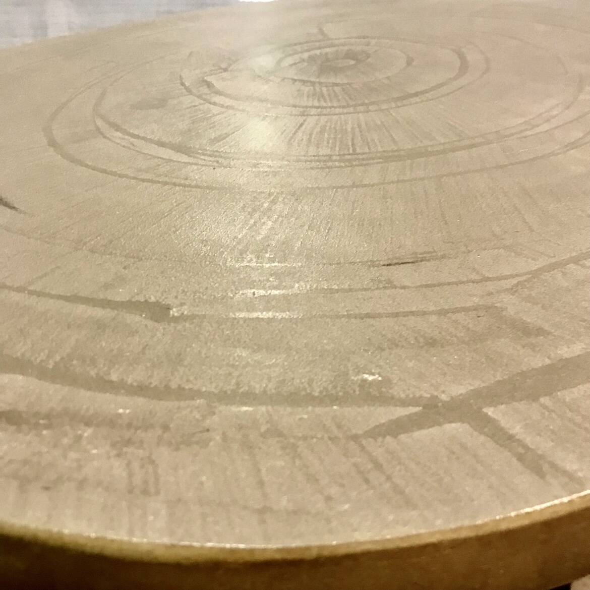 Vintage coffee table tulip foot.