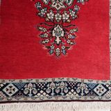 Tapis vintage fait main Tabriz 80 x 126 cm laine rouge vif - 1C1048