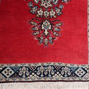 Tapis vintage fait main Tabriz 80 x 126 cm laine rouge vif - 1C1048