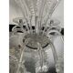 Transparent Murano-Style Venetian Glass Chandelier Featuring Fern (“Felci”)
