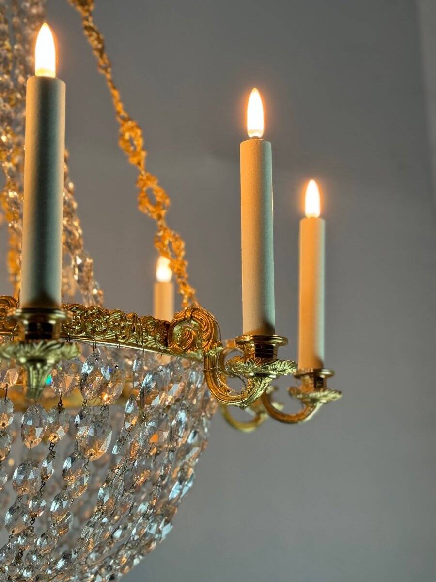 Gilt bronze pearl bag, early 19th century